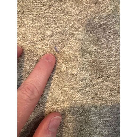 Giesswein Women's Wool Blend Sweater Jacket Size 10 Tan Green Embroidered - Picture 13 of 13